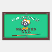 Funny Green Pool Table Snooker Dad Father's Day Rechthoekige Sticker (Voorkant)