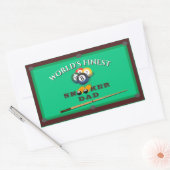 Funny Green Pool Table Snooker Dad Father's Day Rechthoekige Sticker (Envelop)