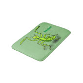 Funny green praing mantis cartoon illustratie badmat (Gekanteld)