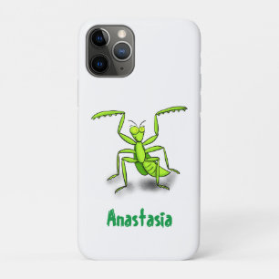 Funny green praing mantis cartoon illustratie Case-Mate iPhone case