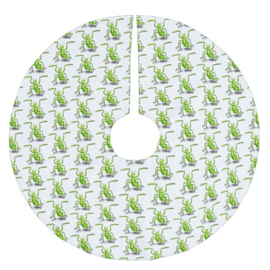 Funny green praing mantis cartoon illustratie kerstboom rok (Voorkant)