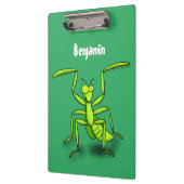 Funny green praing mantis cartoon illustratie klembord (Links)