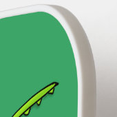 Funny green praing mantis cartoon illustratie pickleball paddle (Links Detail)