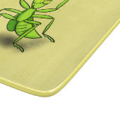 Funny green praing mantis cartoon illustratie snijplank (Hoek)