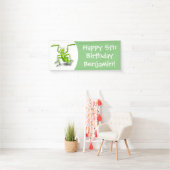 Funny green praing mantis cartoon illustratie spandoek (Insitu)