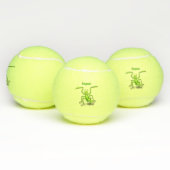 Funny green praing mantis cartoon illustratie tennisballen (Multi)