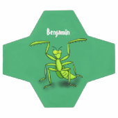 Funny green praing mantis cartoon illustratie voetbal (Enkel)