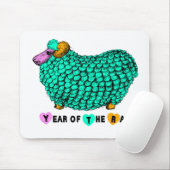 Funny Green Ram Chinese Year Zodiac Mousepad Muismat (Met muis)