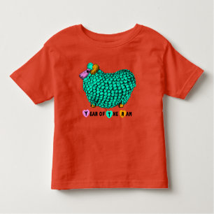 Funny Green Ram Chinese Year Zodiac Toddler T Kinder Shirts