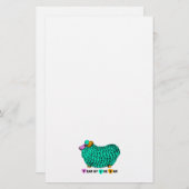 Funny Green Ram Chinese Year Zodiak Stationery Briefpapier (Voorkant / Achterkant)
