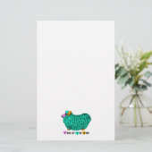 Funny Green Ram Chinese Year Zodiak Stationery Briefpapier (Staand voorkant)