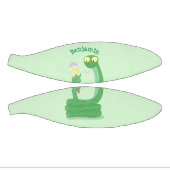 Funny green slang met maraca cartoon mini basketbal (Panelen)