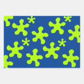 Funny green slib groene rode blauwe verjaardag inpakpapier vel (Voorkant 3)