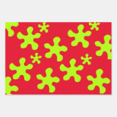 Funny green slib groene rode blauwe verjaardag inpakpapier vel (Voorkant)