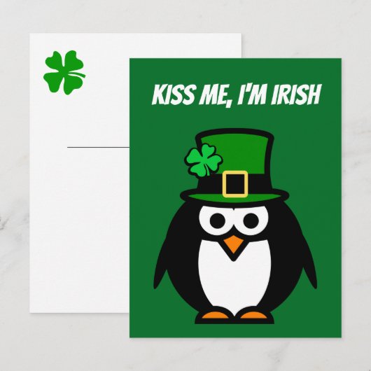 Funny green St Patricks Day party briefkaarten (Voorkant / Achterkant)