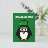 Funny green St Patricks Day party briefkaarten (Staand voorkant)