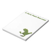 Funny green t rex dinosaur cartoon illustratie notitieblok (Linkerzijde)