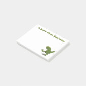Funny green t rex dinosaur cartoon illustratie post-it® notes (Schuin)