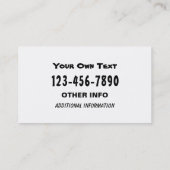 Funny Green Tractoroloog Humoureus Visitekaartje (Achterkant)