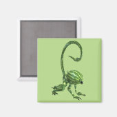 Funny Green Watermelon Alien Magneet (Voorkant / Achterkant)