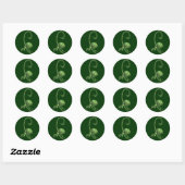 Funny Green Watermelon Monster Ronde Sticker (Vel)