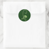 Funny Green Watermelon Monster Ronde Sticker (Tas)