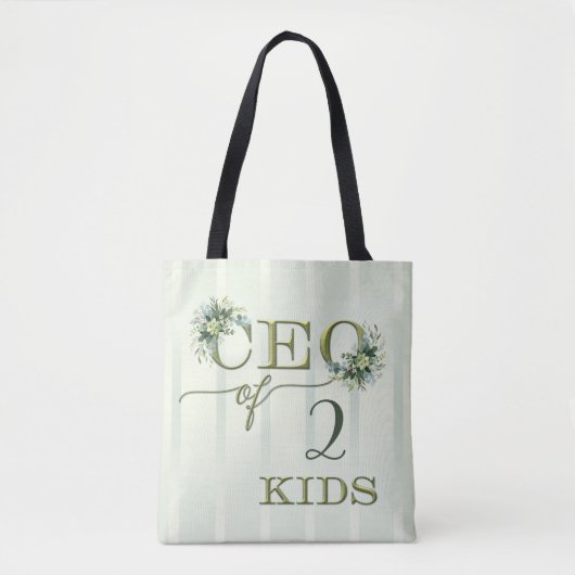 Funny Greenery Waterverf Mam Canvas tas (Voorkant)