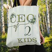 Funny Greenery Waterverf Mam Canvas tas