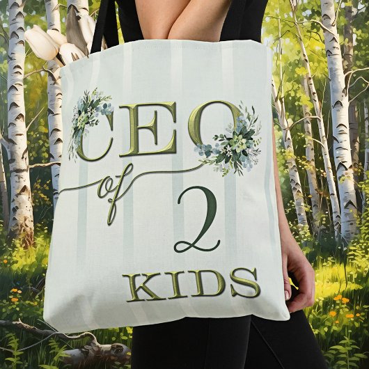 Funny Greenery Waterverf Mam Canvas tas