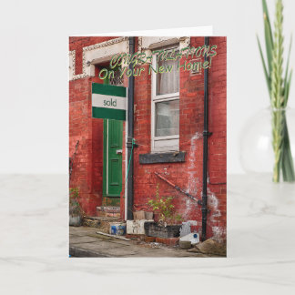 Funny greetings card moving home kaart