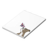 Funny Grey and White Pitbull and Butterfly Notitieblok (Linkerzijde)