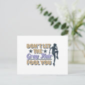 Funny Grey Hair Running Quote - Oudere Runner Briefkaart (Staand voorkant)