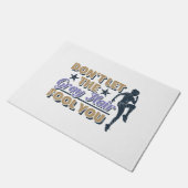 Funny Grey Hair Running Quote - Oudere Runner Deurmat (Schuin)