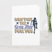 Funny Grey Hair Running Quote - Oudere Runner Kaart (Voorkant)