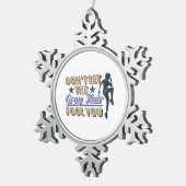 Funny Grey Hair Running Quote - Oudere Runner Tin Sneeuwvlok Ornament (Rechts)