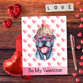 Funny Grey Pitbull is mijn Valentijn Dog Valentijn Feestdagenkaart