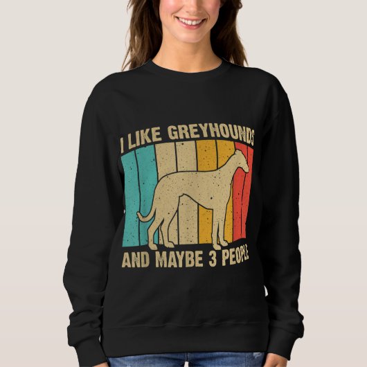 Funny Greyhound Design Mannen Vrouwen Italiaanse G Trui (Voorkant)