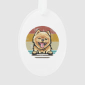 Funny Greyhound Dog Christmas Tree Gift Ornament (achterkant)