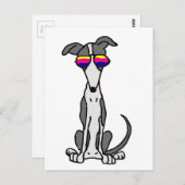 Funny Greyhound Dog in zonnebril Briefkaart (Voorkant / Achterkant)