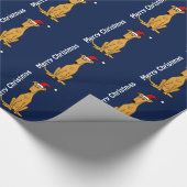 Funny Greyhound Dog kerstpapier Cadeaupapier (Hoek)