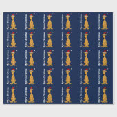 Funny Greyhound Dog kerstpapier Cadeaupapier (Vlak)