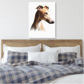 Funny Greyhound Face Greyhound Smile Greyhound Canvas Afdruk (Insitu (Slaapkamer))