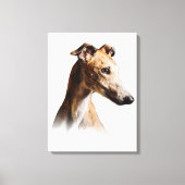Funny Greyhound Face Greyhound Smile Greyhound Canvas Afdruk (Voorkant)