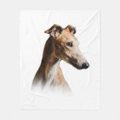Funny Greyhound Face Greyhound Smile Greyhound Fleece Deken (Voorkant)