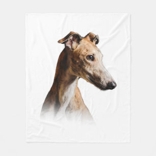 Funny Greyhound Face Greyhound Smile Greyhound Fleece Deken