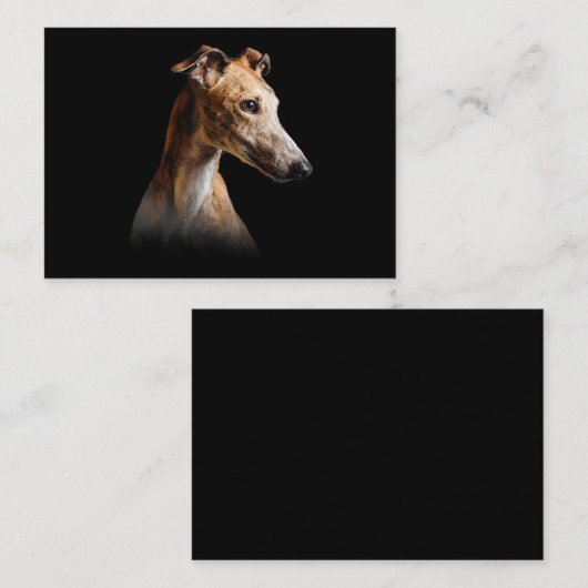 Funny Greyhound Face Greyhound Smile greyhound Informatiekaartje (Voorkant / Achterkant)