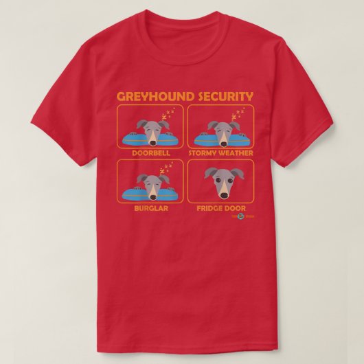 Funny Greyhound Greyhound Security Greyhound gi T-shirt (Design voorkant)