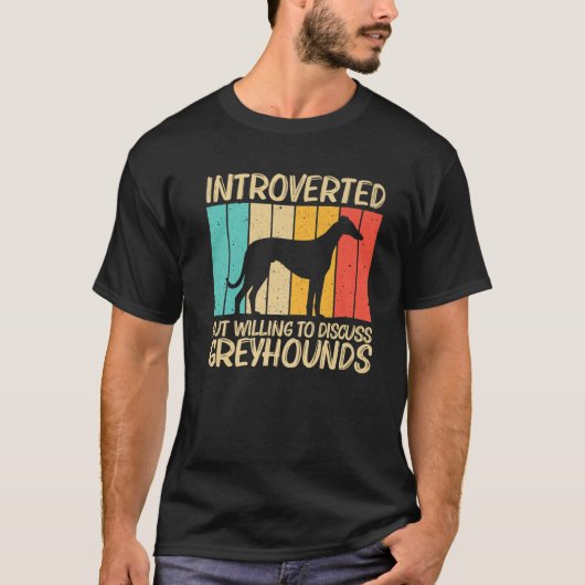 Funny Greyhound voor mannen Italiaanse grijnshond T-shirt (Voorkant)