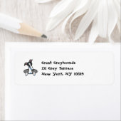 Funny Greyhound Whippet Etiket (Insitu)