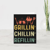 Funny Grill Dad - Grilling Chilling Refill Kaart (Voorkant)